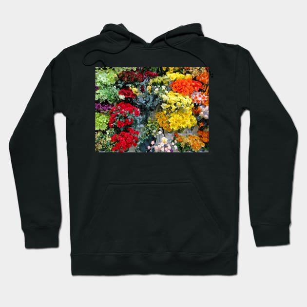 Bunches of Colourful Flowers Hoodie by pinkal